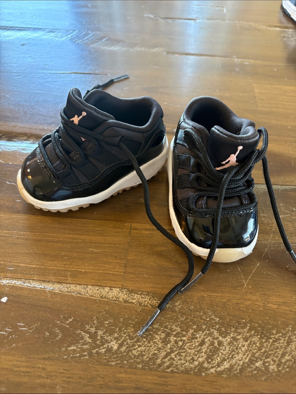 Nike Kids Black Jordan Sneakers with light Pink Jumpman Jordan size 3C